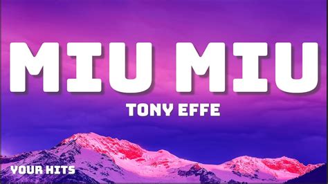 Tony Effe — MIU MIU (Testi) Lyrics 